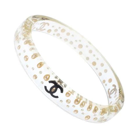 chanel metal and resin bracelet
